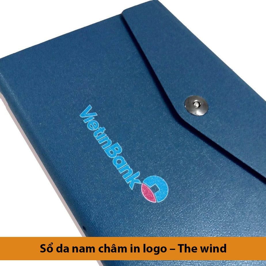 Sổ da nam châm in logo – the wind