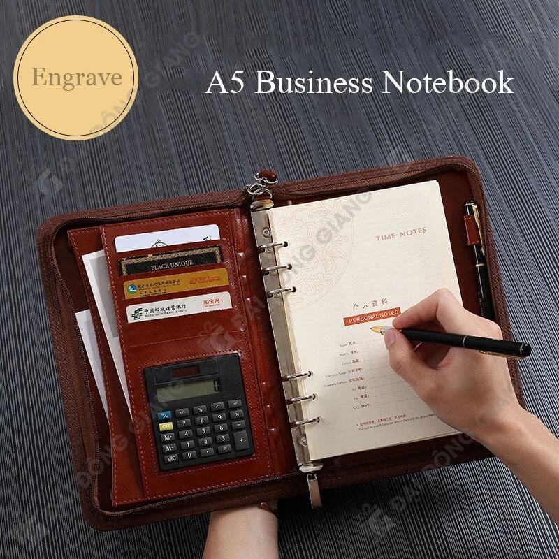 A5 spiral notebook rings planner organizer binder folder travel diary journal business buckle notepa