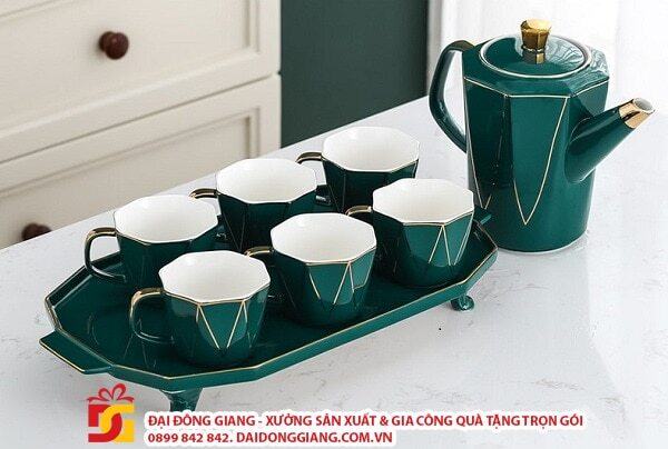 Bộ tách trà gốm sứ Bắc Âu làm quà tặng doanh nghiệp cao cấp