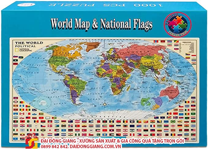 Đồ chơi ghép hình bản đồ thế giới 1000 mảnh trí tuệ