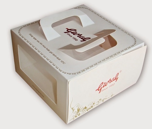 Sản xuất mẫu hộp giấy đựng bánh kem