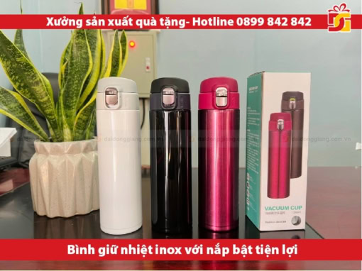 Binh giu nhiet inox voi nap bat tien loi 4